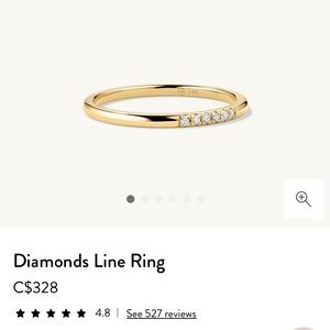 Mejuri Diamonds Line Ring